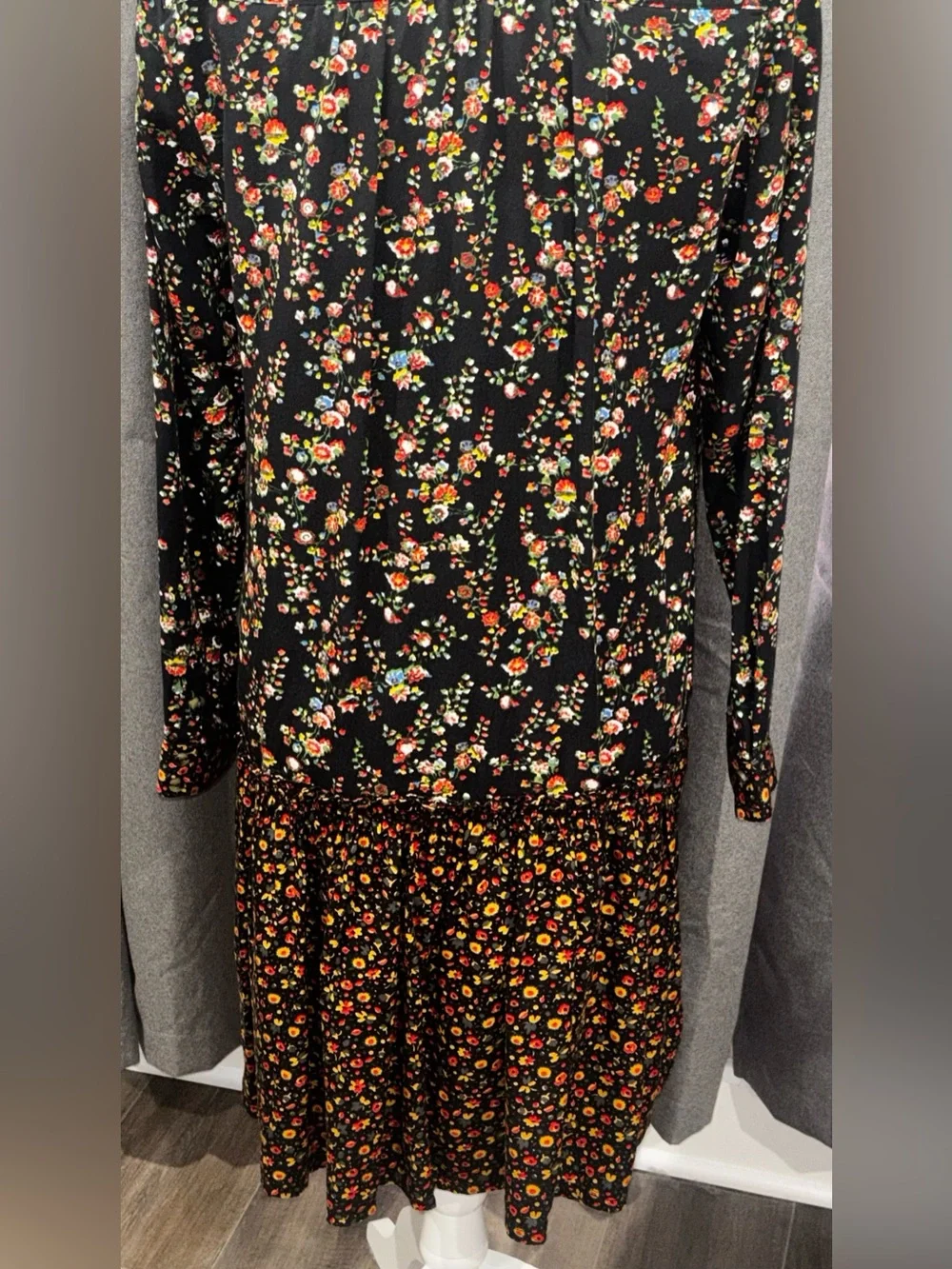 NWT Anthropologie Maeve Marlie Button Front Floral Tunic Dress Bohemian Size 4 - Picture 7 of 11